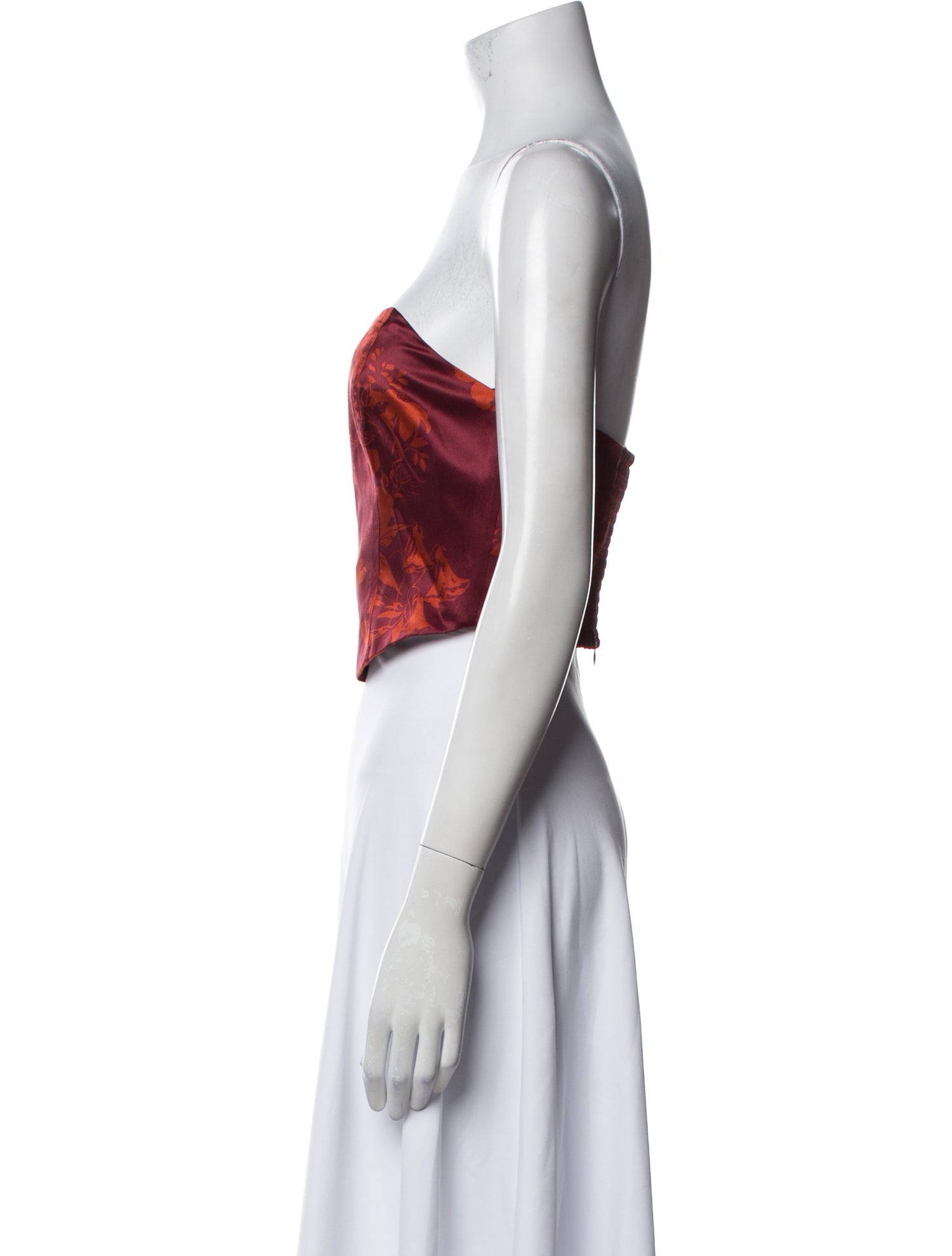 Reformation Silk Strapless Crop Top w/ Tags