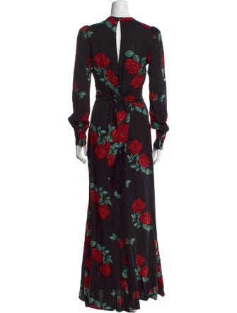 Reformation Floral Print Long Dress