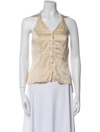 Reformation Silk V-Neck Top