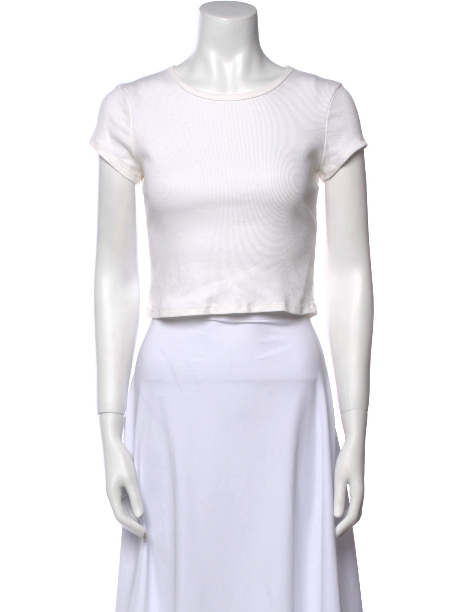 Reformation Crew Neck Short Sleeve Crop Top