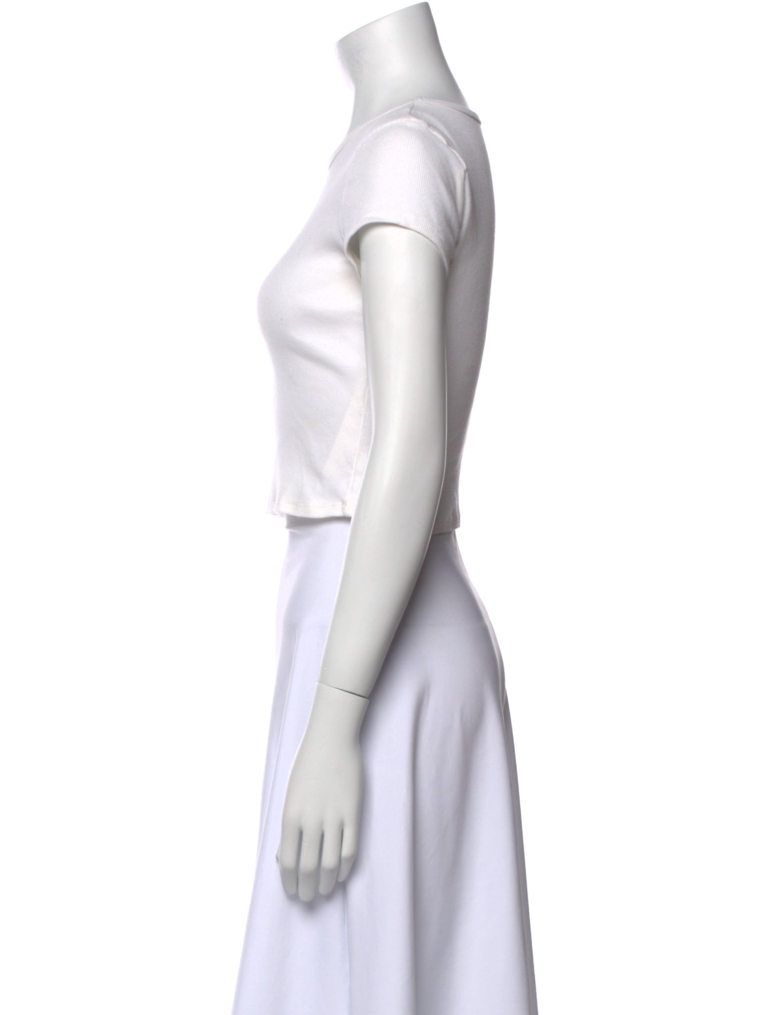 Reformation Crew Neck Short Sleeve Crop Top