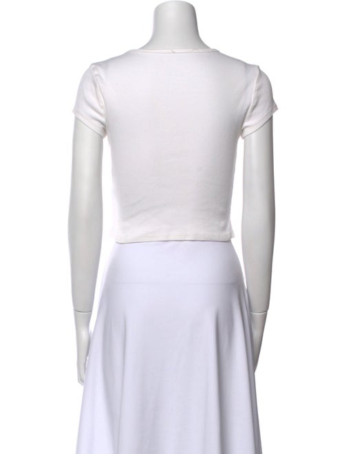 Reformation Crew Neck Short Sleeve Crop Top