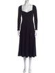 Reformation Square Neckline Midi Length Dress