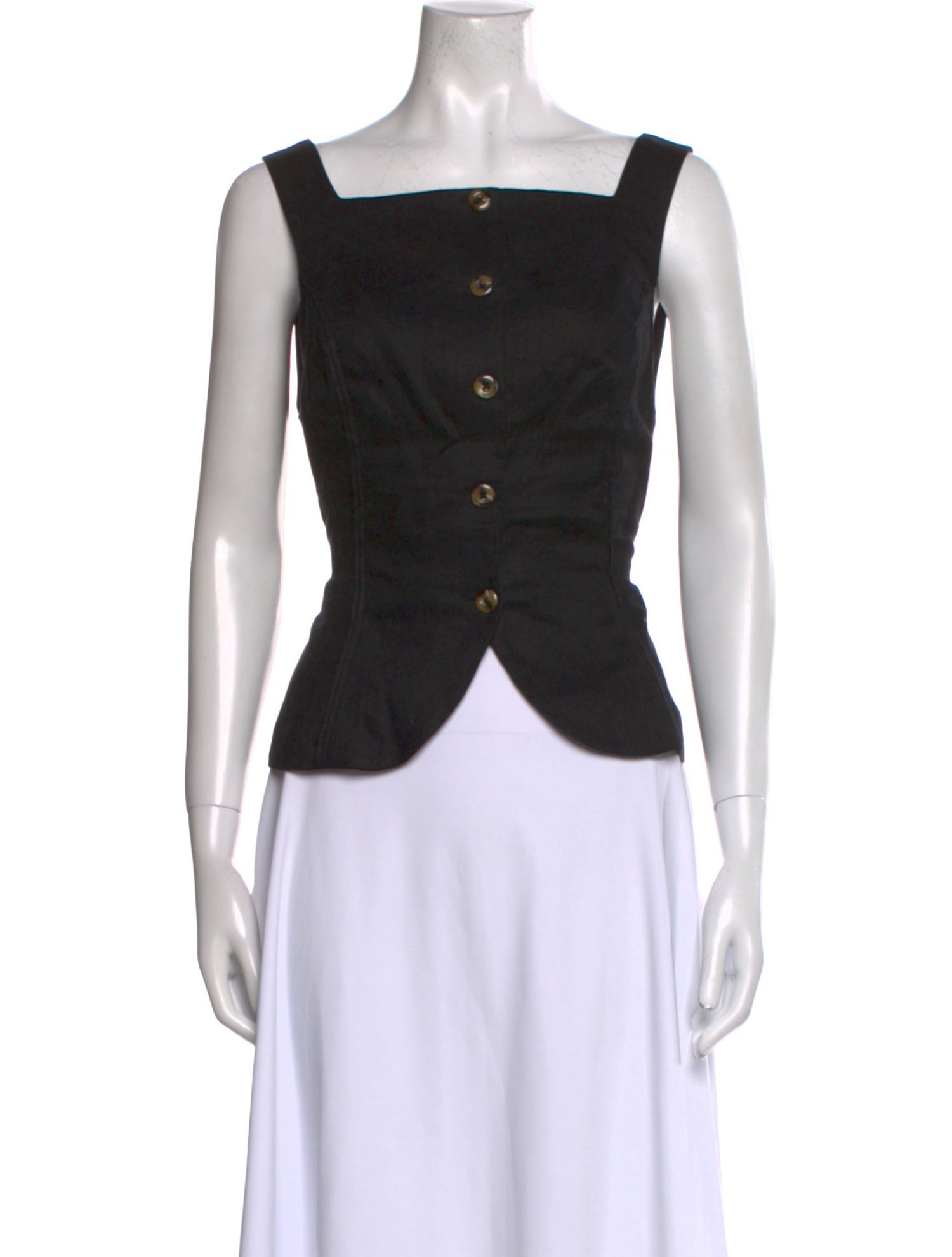 Reformation Linen Square Neckline Crop Top w/ Tags