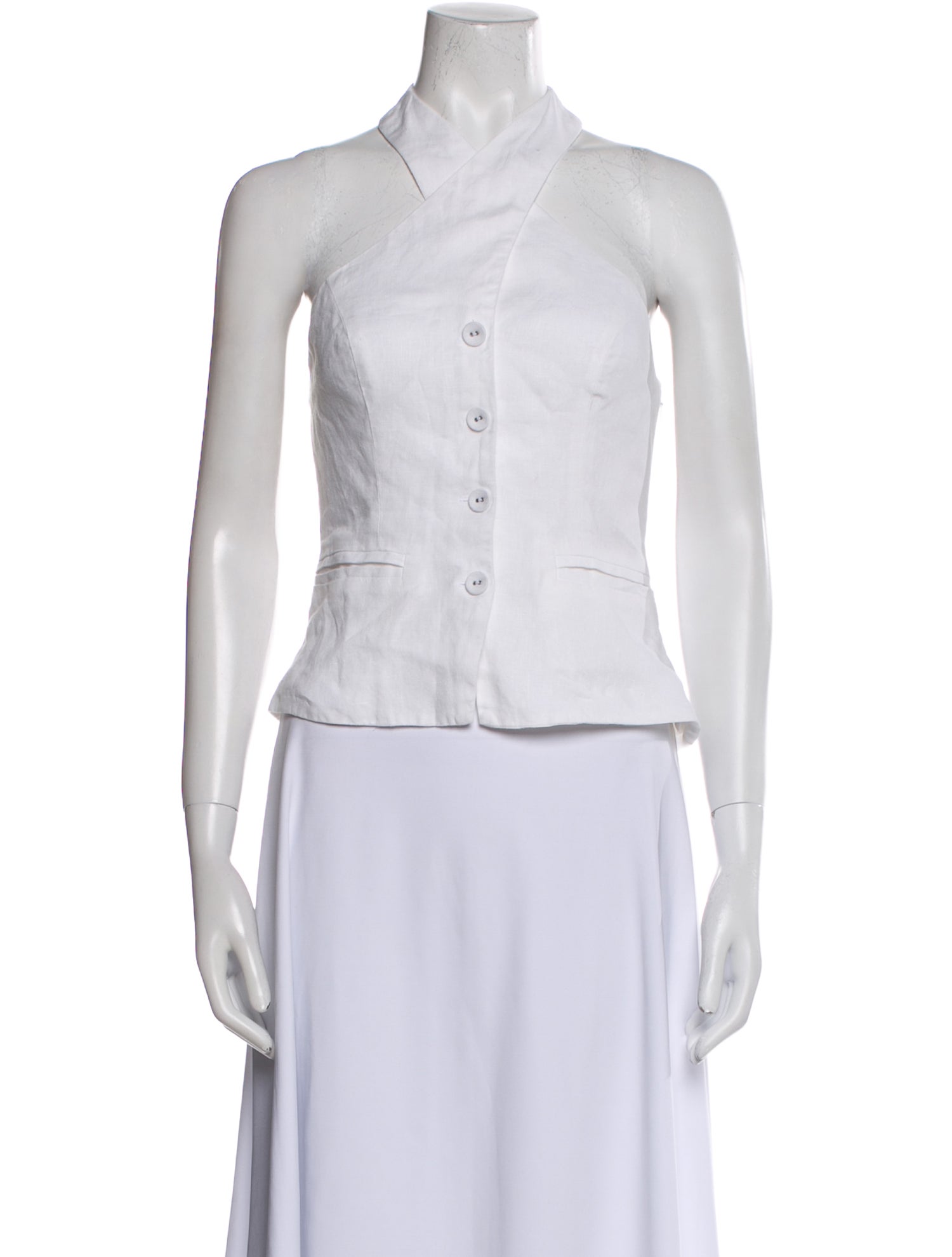 Reformation Linen Sleeveless Crop Top