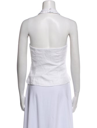 Reformation Linen Sleeveless Crop Top