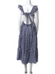 Reformation Plaid Print Long Dress