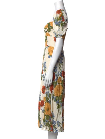 Reformation Floral Print Long Dress