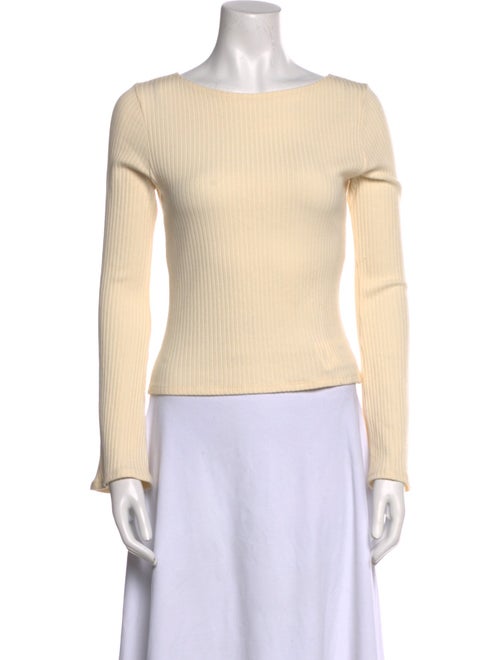 Reformation Bateau Neckline Long Sleeve Top