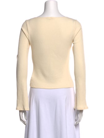 Reformation Bateau Neckline Long Sleeve Top