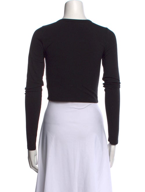 Reformation Crew Neck Long Sleeve Crop Top