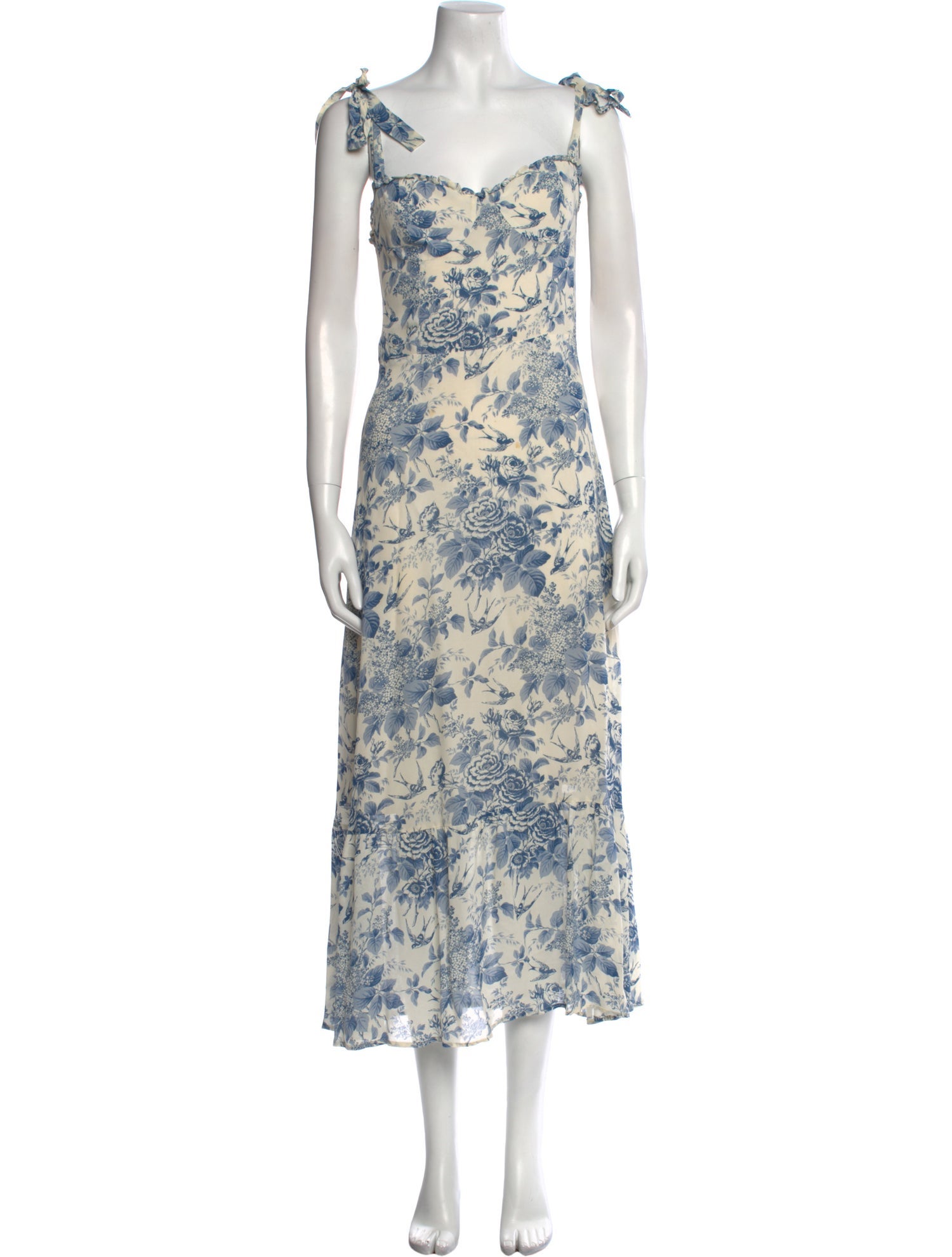 Reformation Floral Print Long Dress