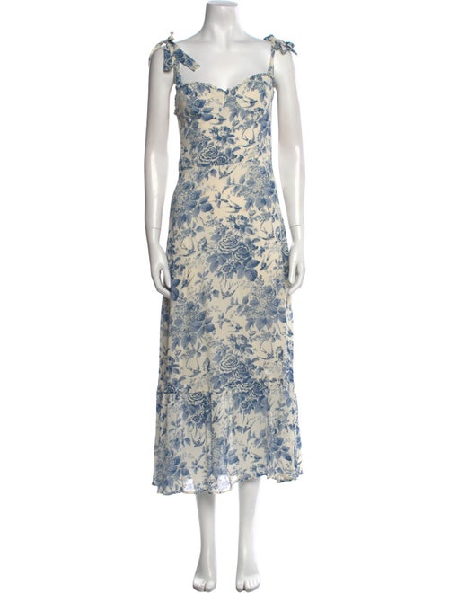 Reformation Floral Print Long Dress