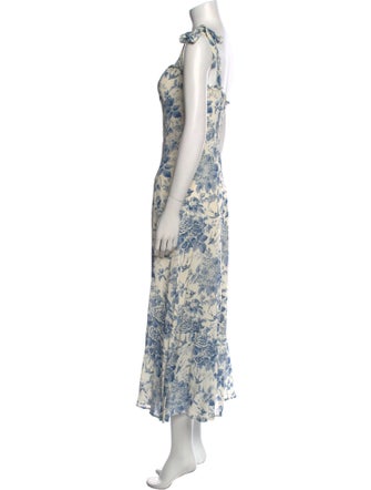 Reformation Floral Print Long Dress