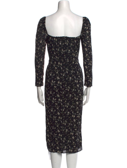 Reformation Floral Print Knee-Length Dress