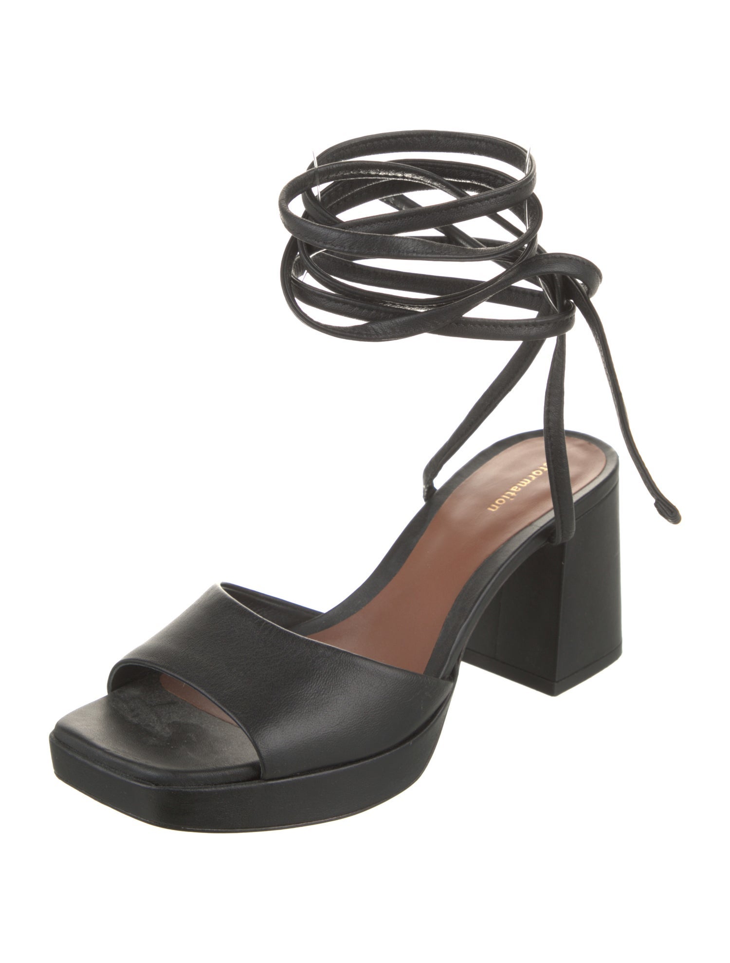 Reformation Leather Printed Sandals