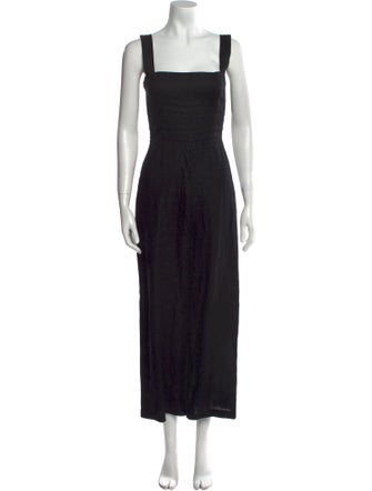 Reformation Linen Square Neckline Jumpsuit