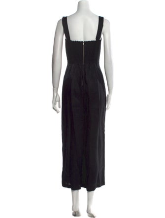 Reformation Linen Square Neckline Jumpsuit