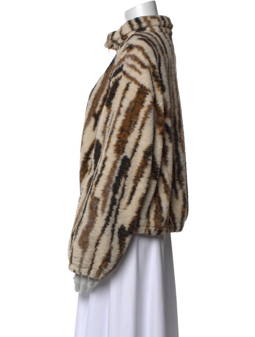 Reformation Animal Print Mock Neck Sweatshirt