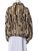 Reformation Animal Print Mock Neck Sweatshirt