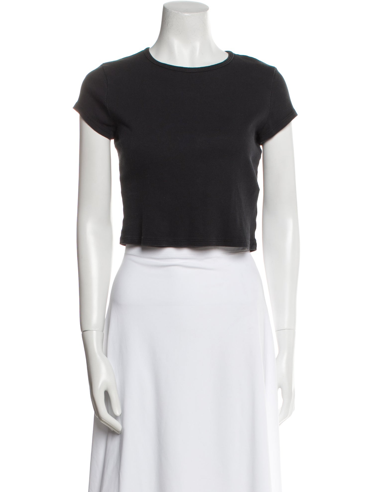 Reformation Crew Neck Short Sleeve Crop Top