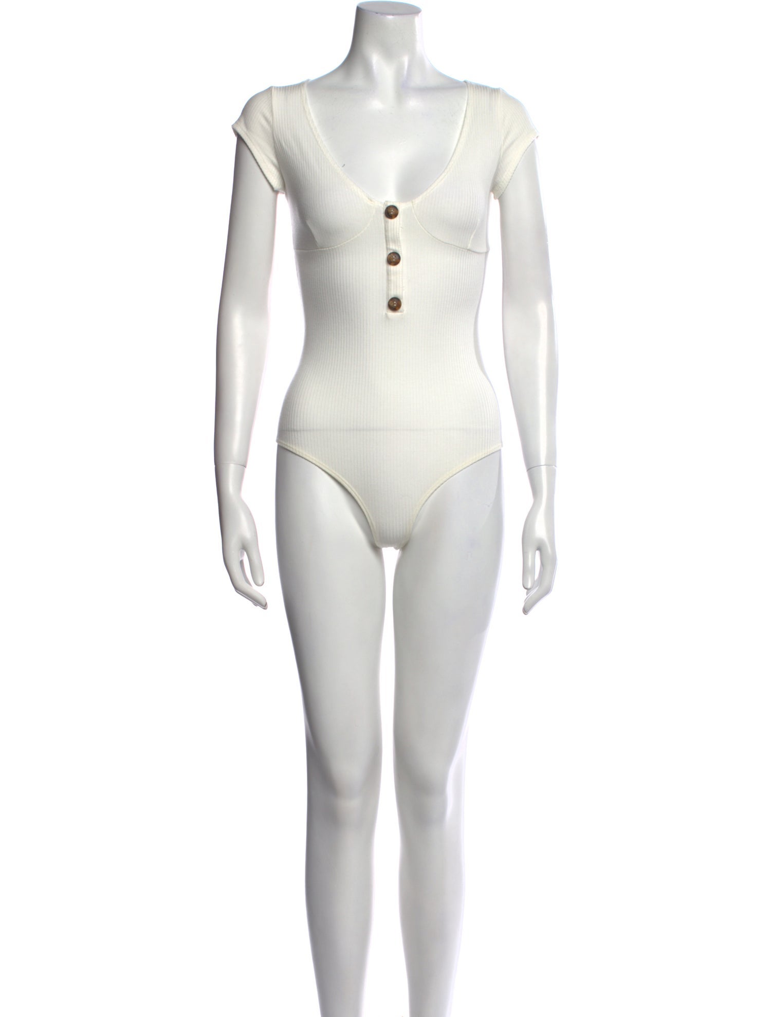 Reformation V-Neck Sleeveless Bodysuit