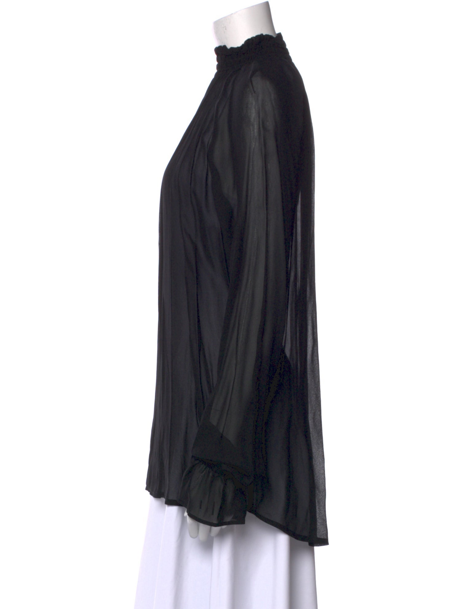 Reformation Silk Mock Neck Blouse