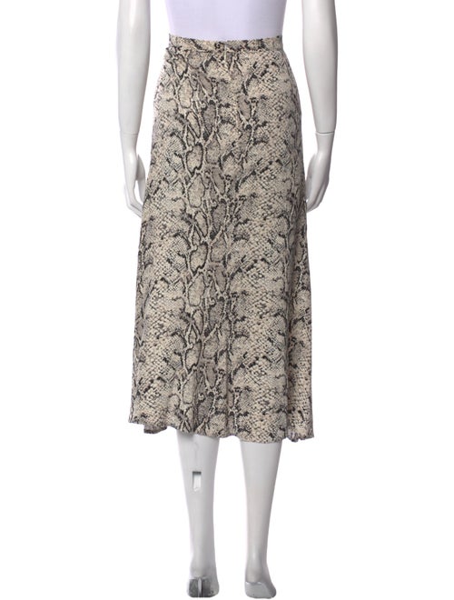 Reformation Animal Print Midi Length Skirt