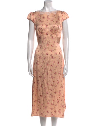 Reformation Silk Midi Length Dress