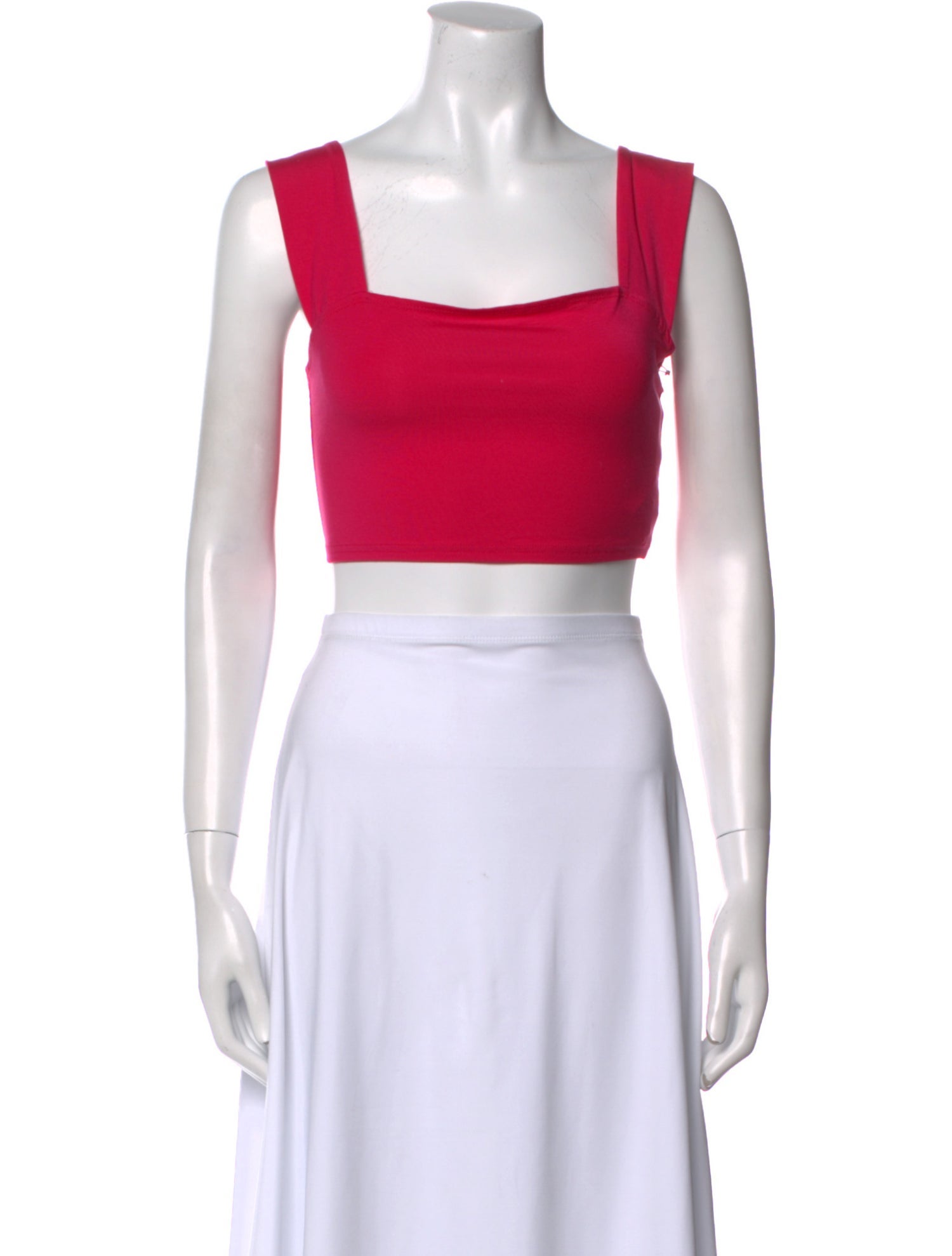 Reformation Square Neckline Sleeveless Crop Top