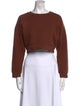 Reformation Scoop Neck Long Sleeve Crop Top