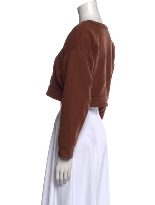 Reformation Scoop Neck Long Sleeve Crop Top