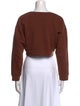 Reformation Scoop Neck Long Sleeve Crop Top