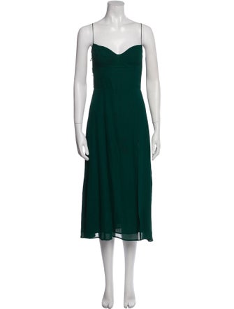 Reformation V-Neck Midi Length Dress