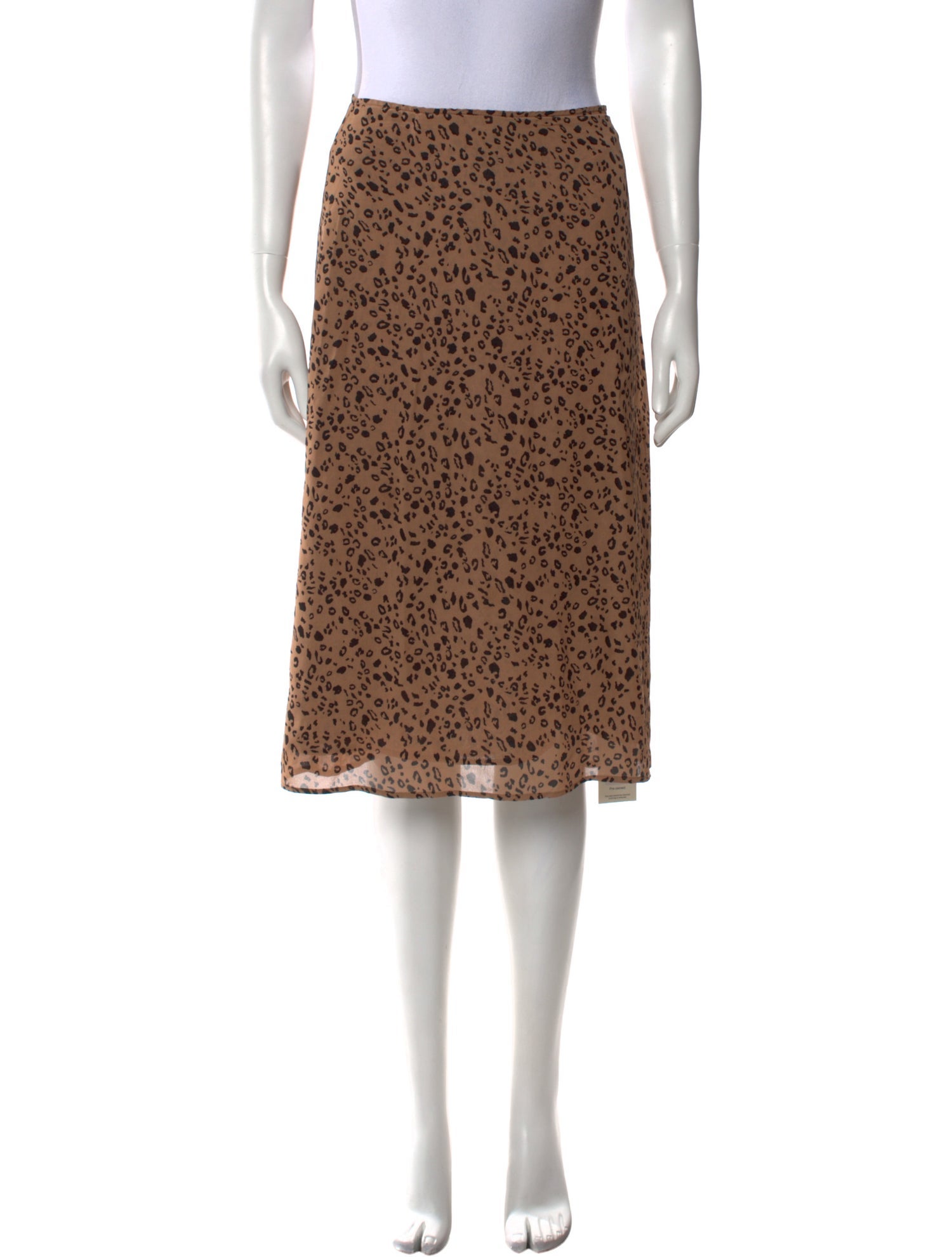 Reformation Animal Print Knee-Length Skirt