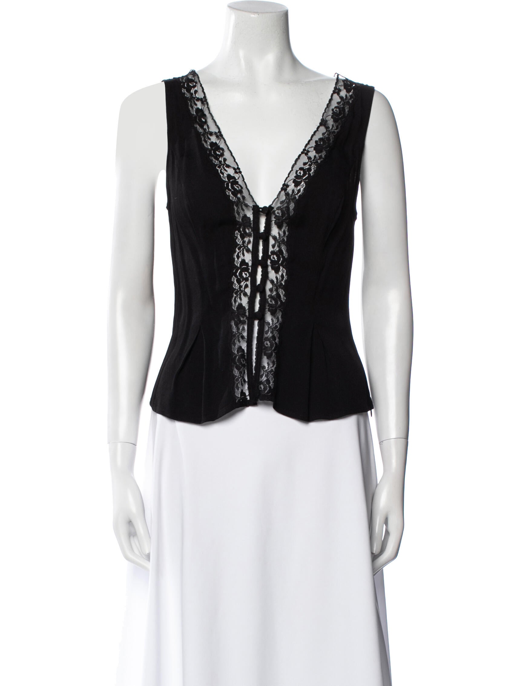 Reformation V-Neck Sleeveless Crop Top