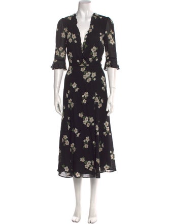 Reformation Floral Print Long Dress