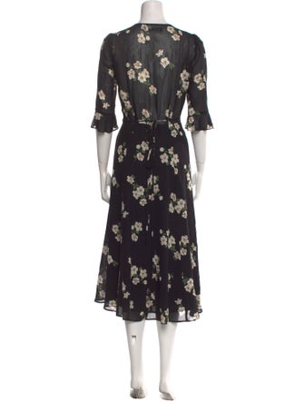 Reformation Floral Print Long Dress