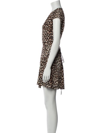 Reformation Animal Print Mini Dress