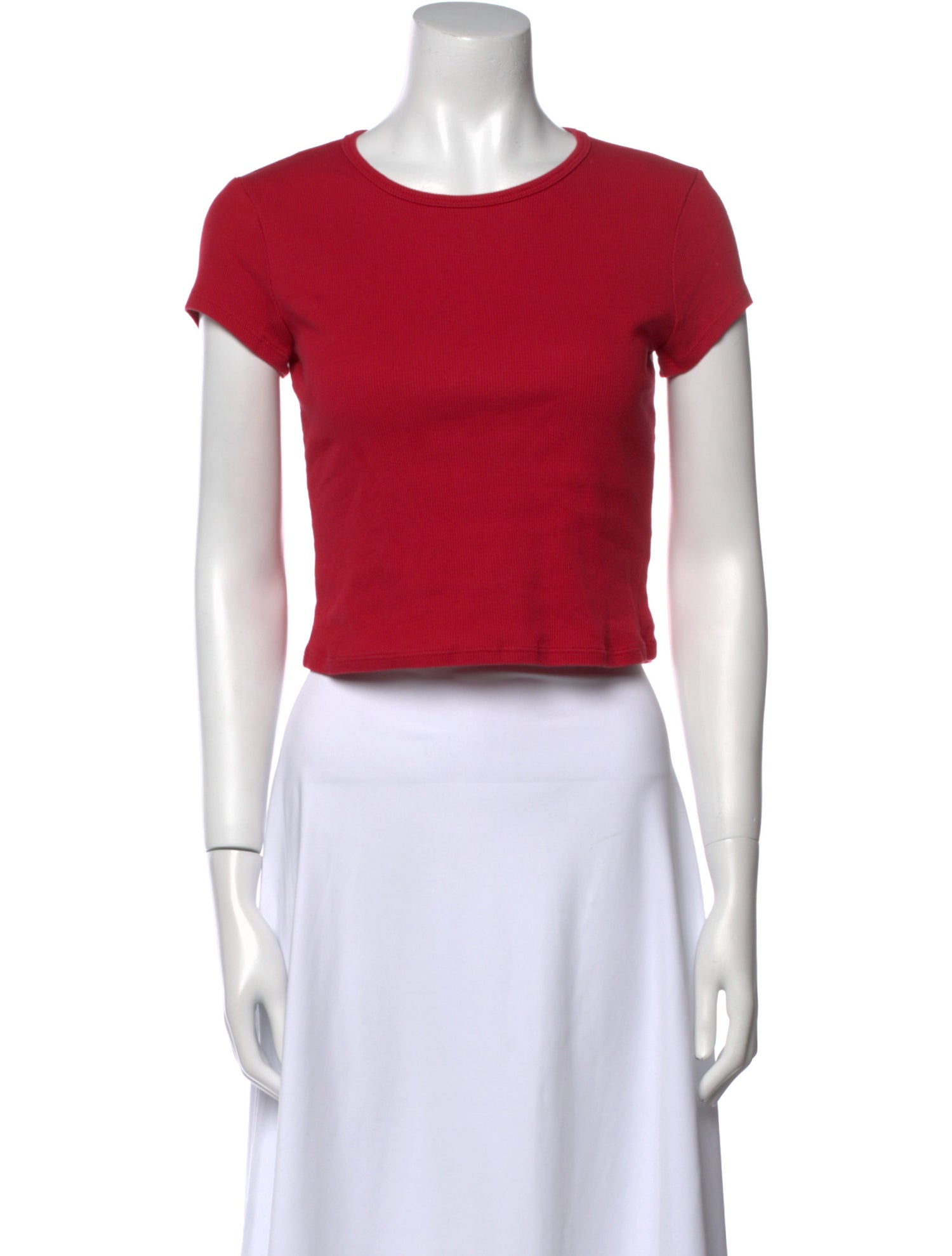 Reformation Crew Neck Short Sleeve Crop Top