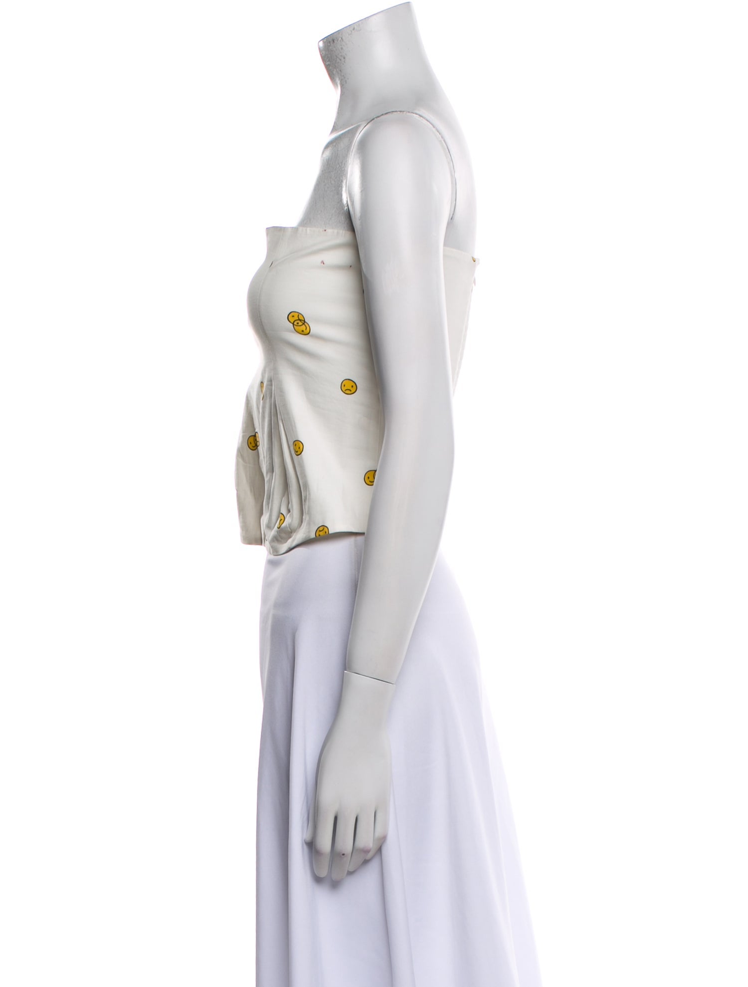 Reformation Printed Strapless Crop Top