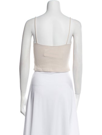 Reformation Square Neckline Sleeveless Crop Top