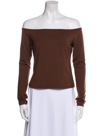 Reformation Off-The-Shoulder Long Sleeve Top