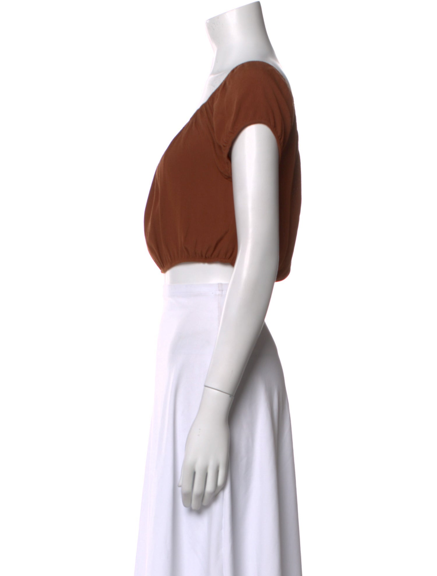 Reformation Scoop Neck Short Sleeve Crop Top