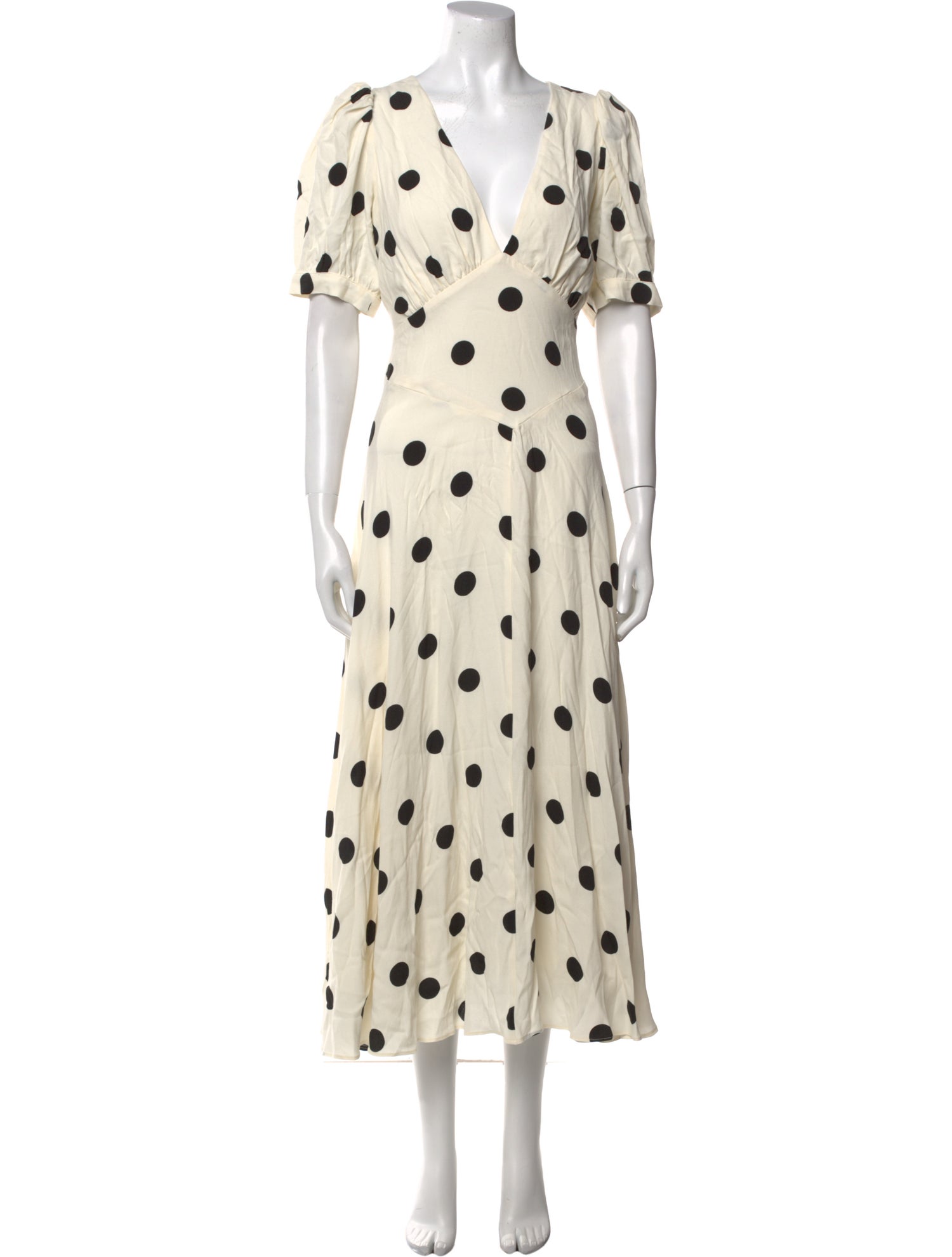 Reformation Polka Dot Print Long Dress