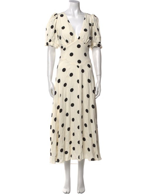 Reformation Polka Dot Print Long Dress