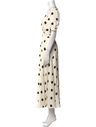 Reformation Polka Dot Print Long Dress