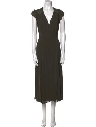 Reformation V-Neck Long Dress