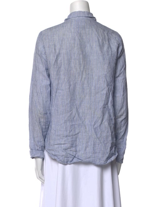 Reformation Linen Striped Button-Up Top