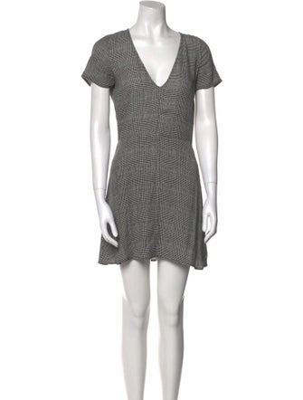 Reformation Houndstooth Print Mini Dress